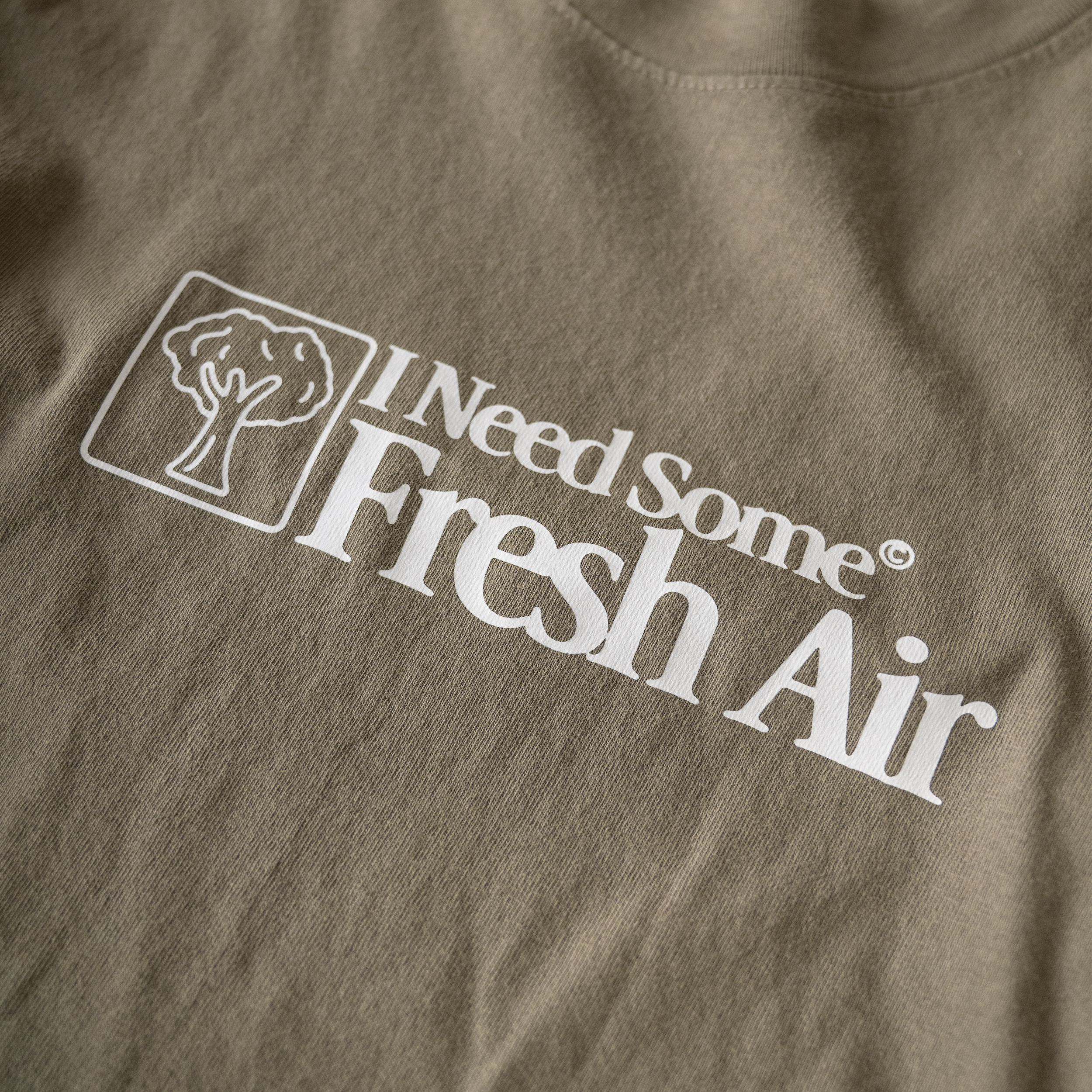 fresh air heavyweight tee [moss green]