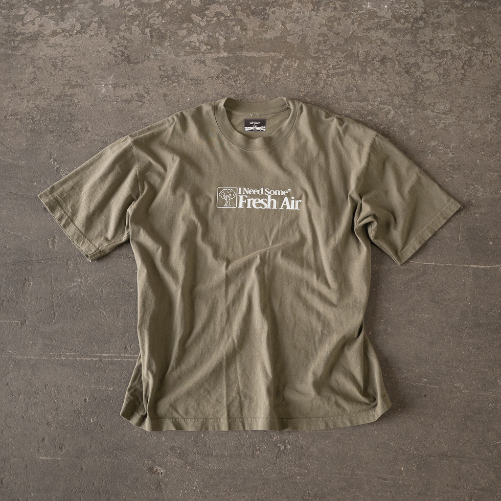 fresh air heavyweight tee [moss green]