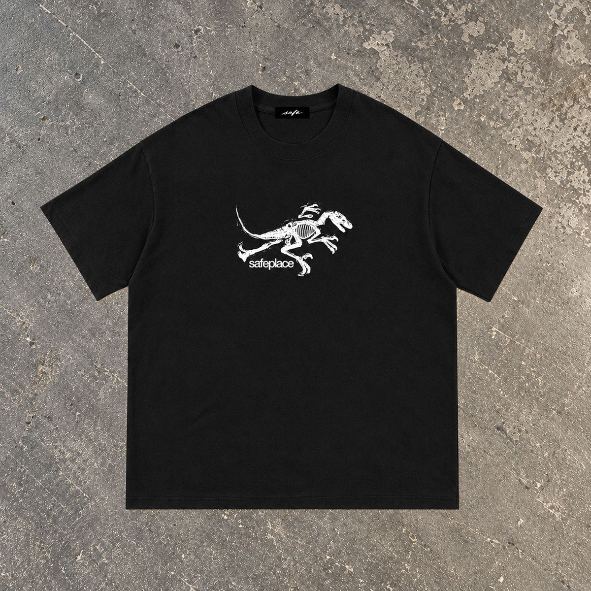 jurassic heavyweight tee (white print)