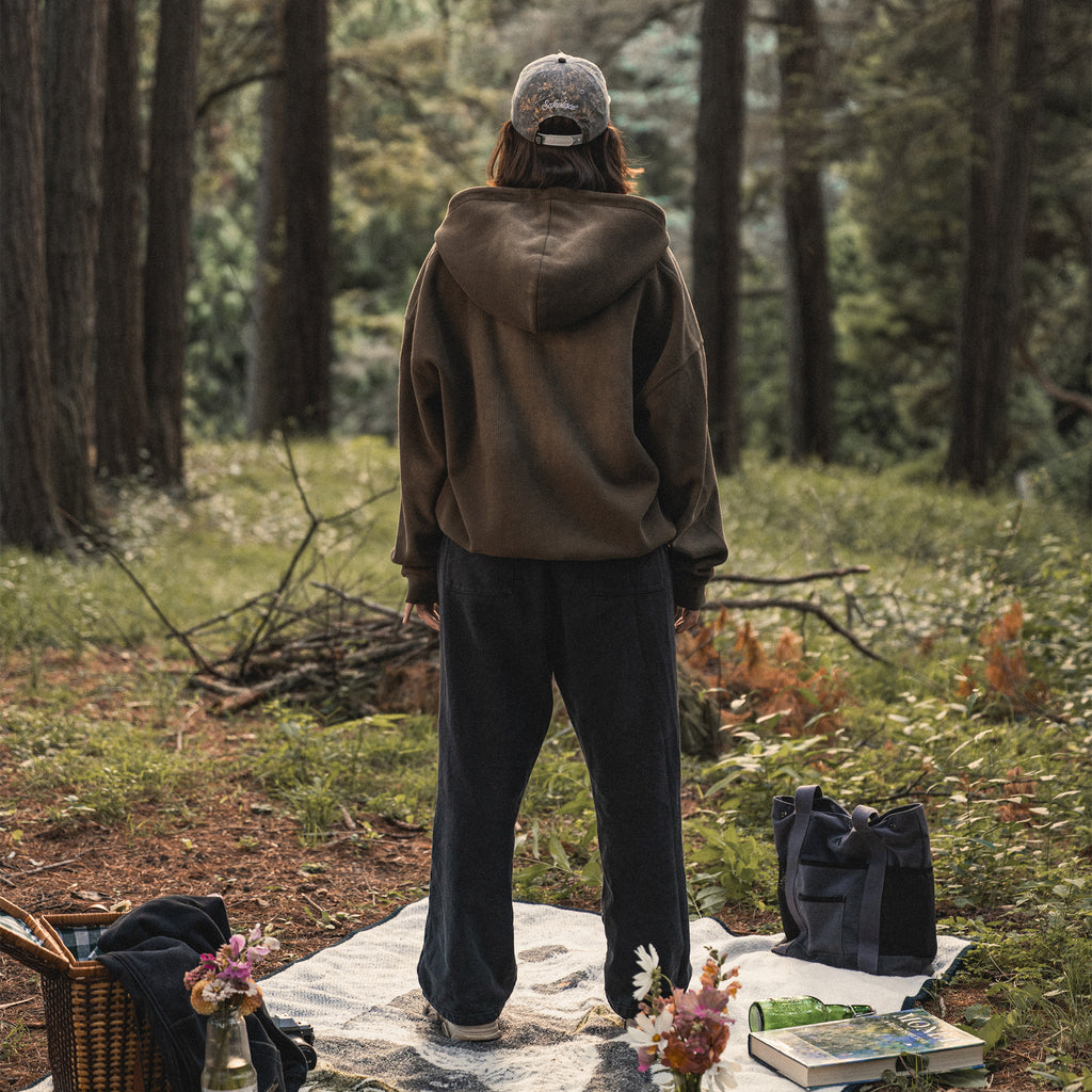 overtime waffle zip-up [green]
