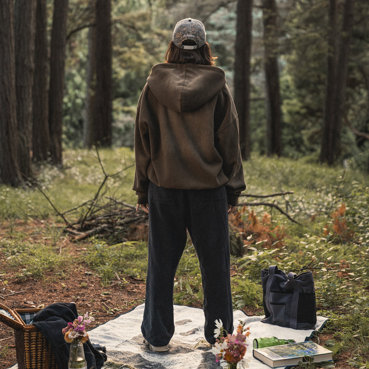 overtime waffle zip-up [green]