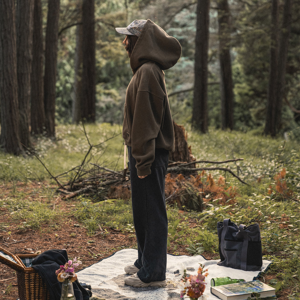 overtime waffle zip-up [green]