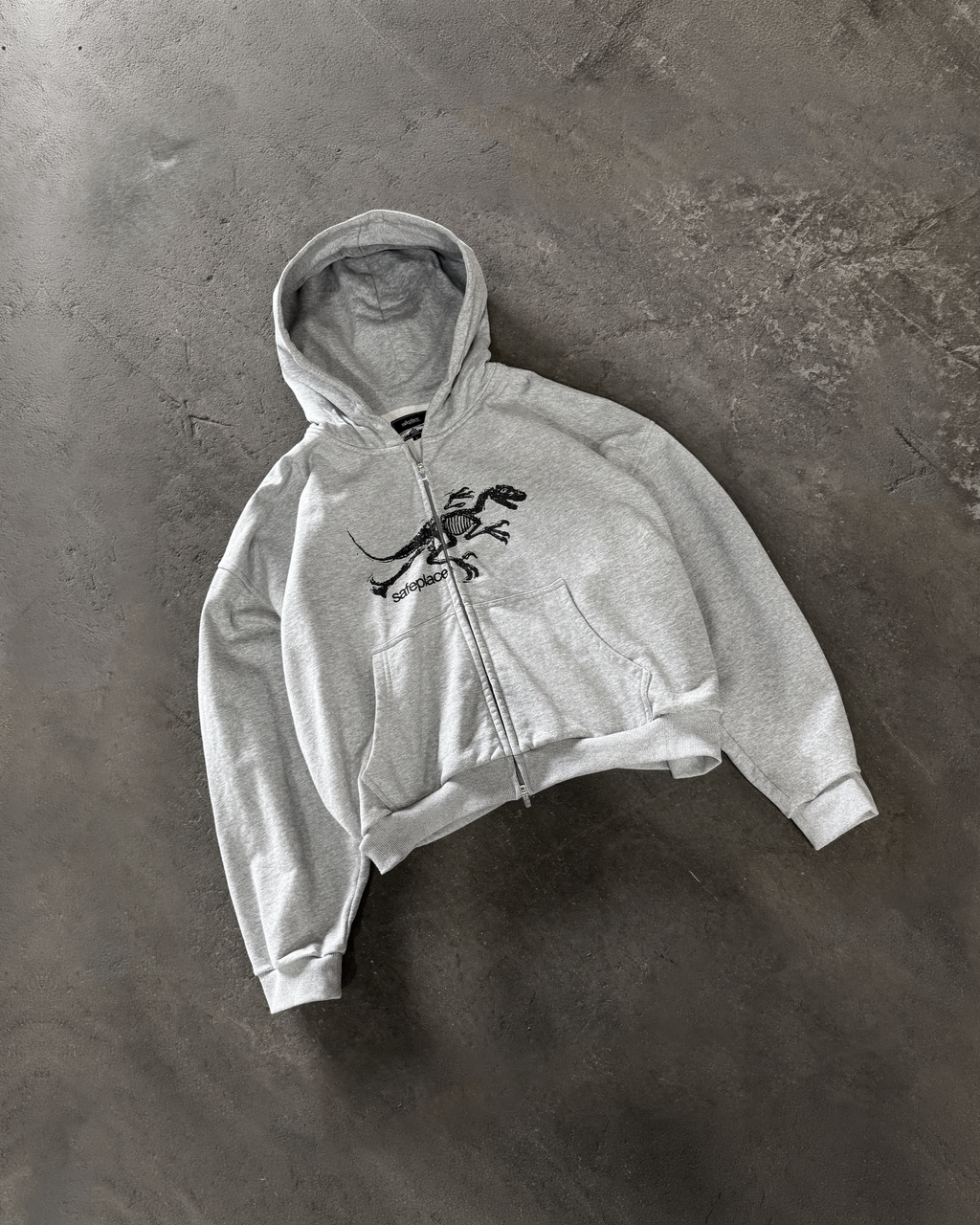 jurassic zip-up [heather grey]