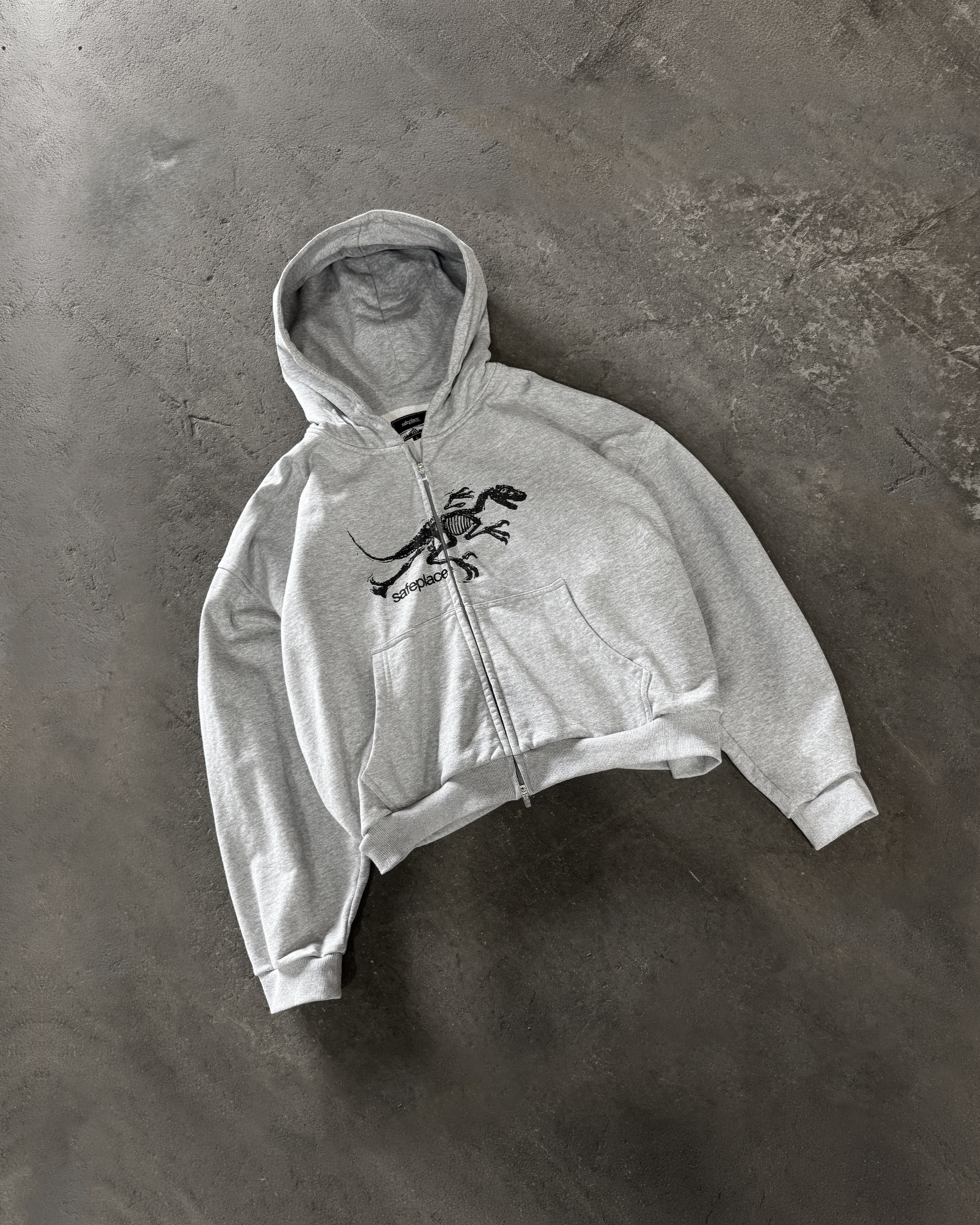 jurassic zip-up [heather grey]