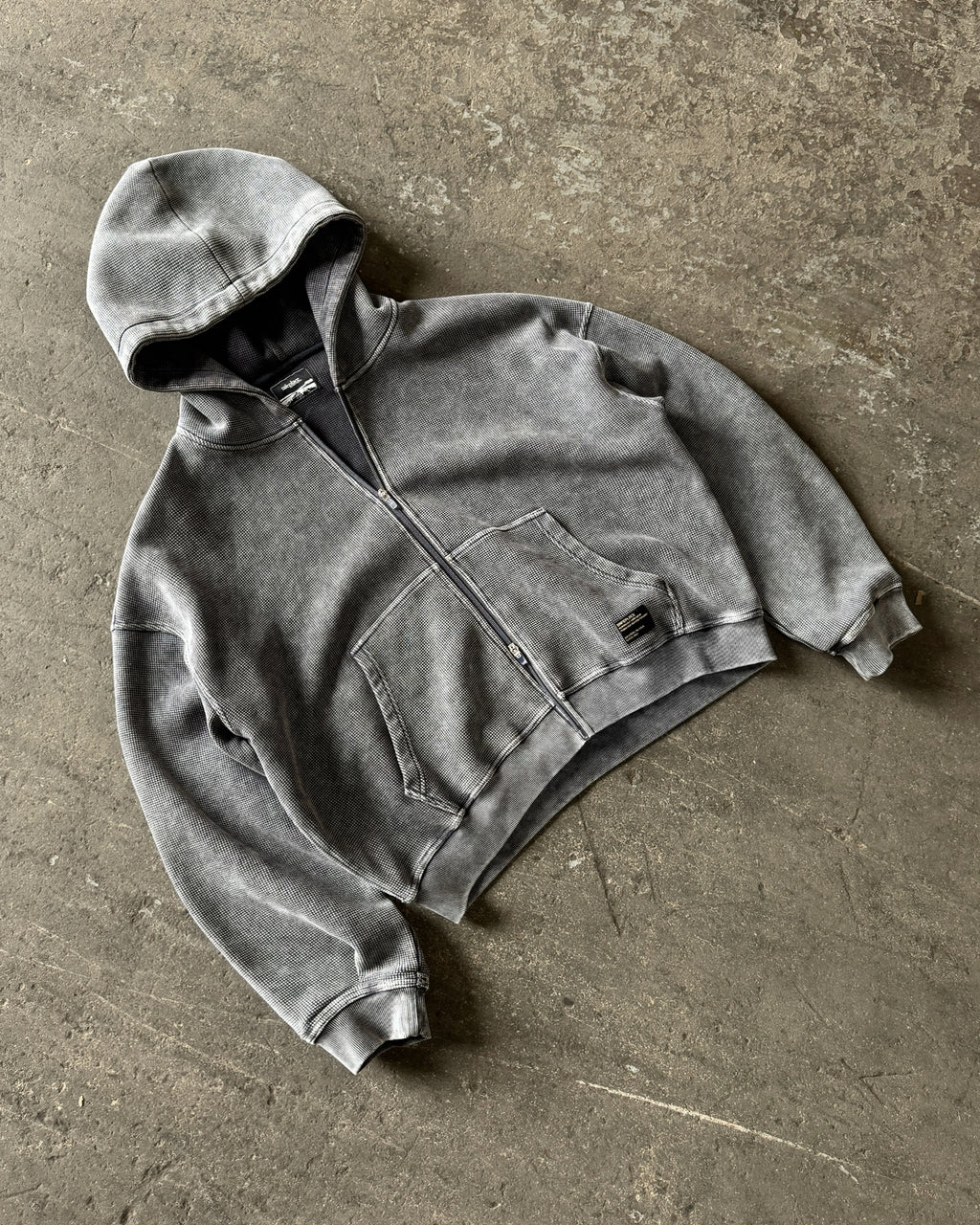 overtime waffle zip-up