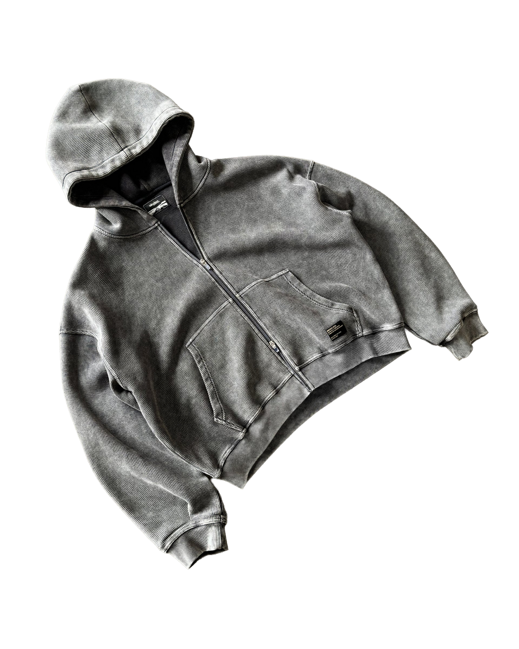 overtime waffle zip-up