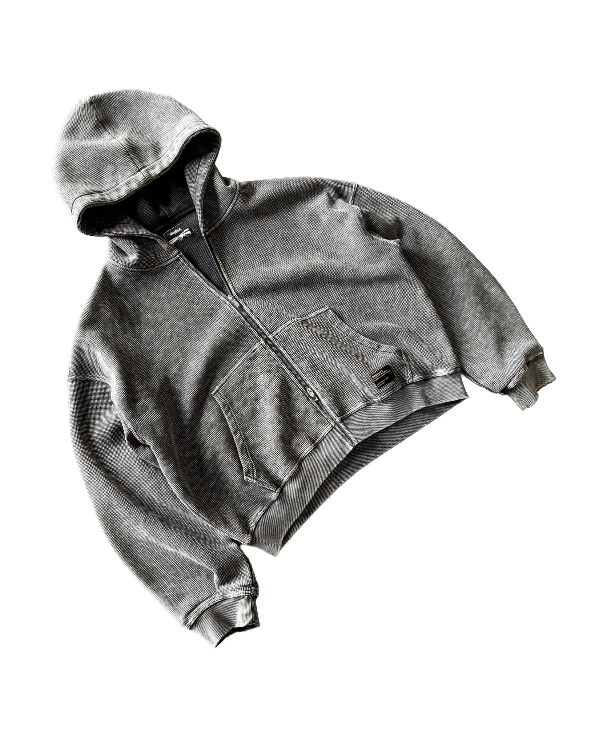 overtime waffle zip-up