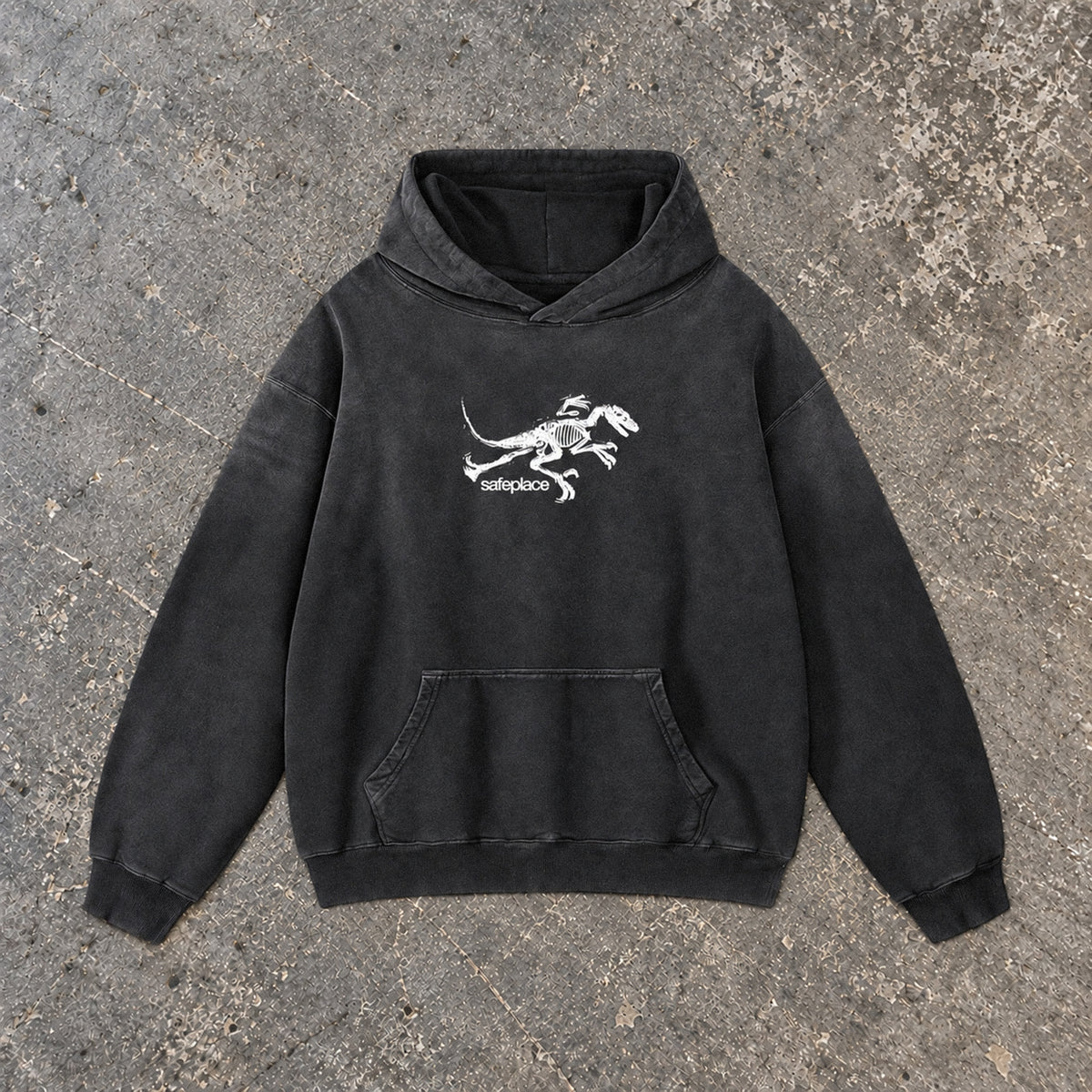 jurassic sunfaded pullover hoodie