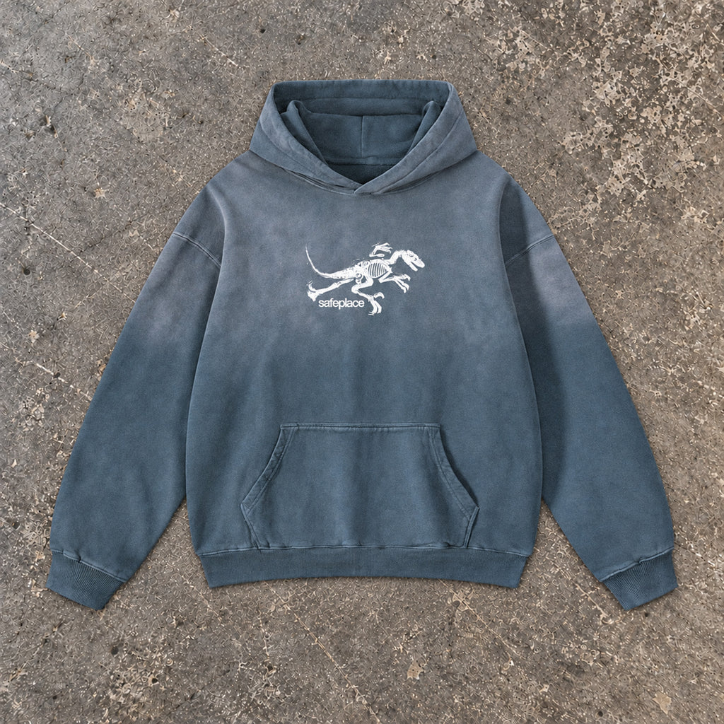 jurassic sunfaded pullover hoodie