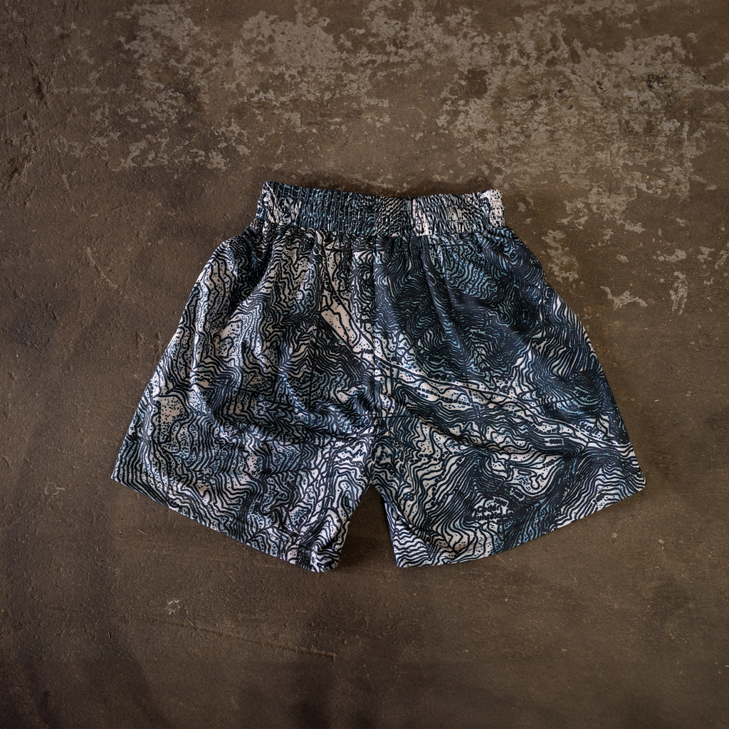 topographic mesh shorts