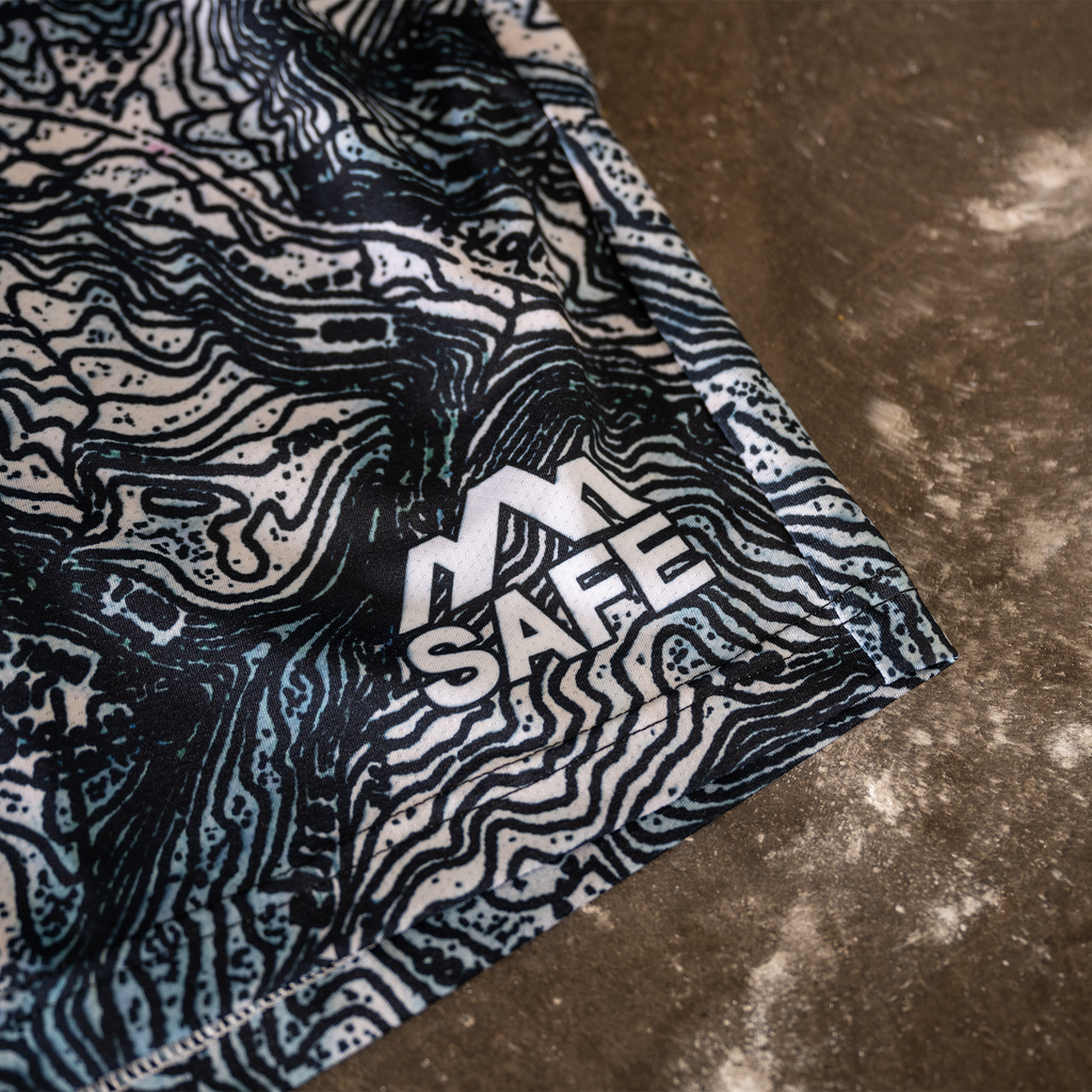 topographic mesh shorts